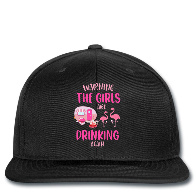 Flamingo Bird Tropical Warning The Girls Are Drinking Again Cute Campi Printed hat by stress | Artistshot