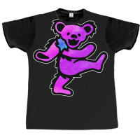 Pink Grateful Dancing Hippie Classic Rock Dead Bear Graphic T-shirt | Artistshot