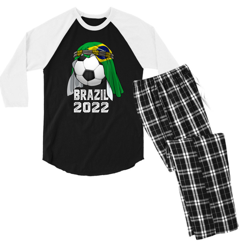 Brasil Brazilian Outfit Design Jersey Apparel Men's 3/4 Sleeve Pajama Set by pusadalesyuki | Artistshot