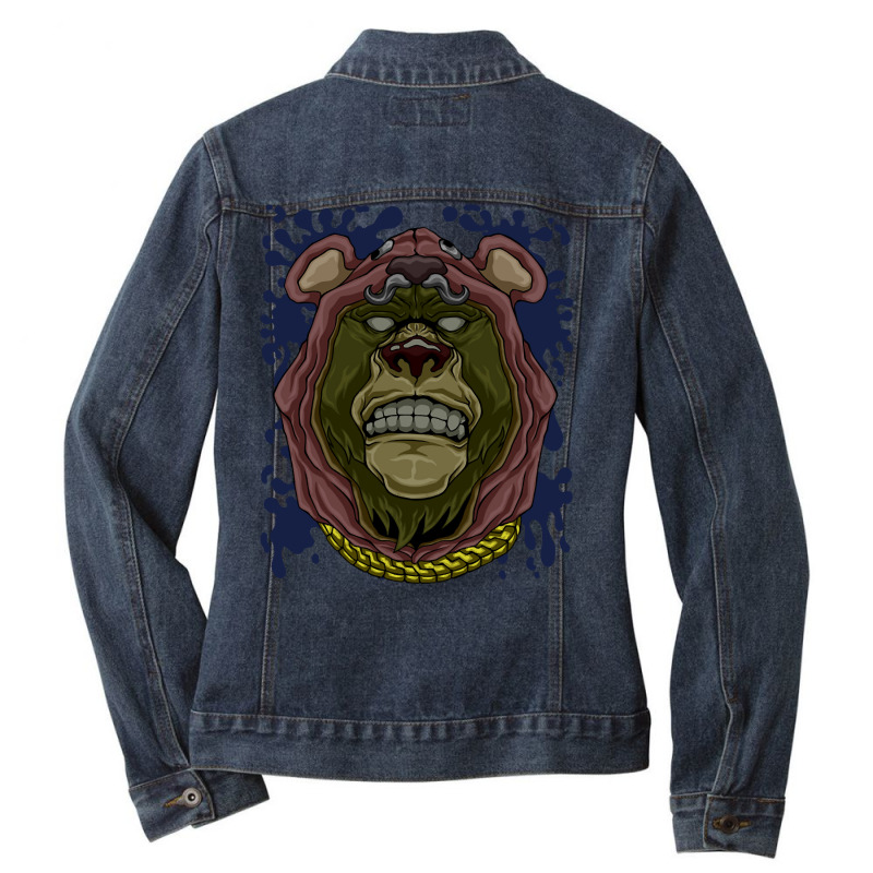 Fashion Bear Street Art-oqcvx Ladies Denim Jacket by Jankonen637 | Artistshot