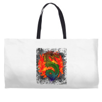 Asian Chinese Japanese Dragons Design T Shirt Weekender Totes | Artistshot