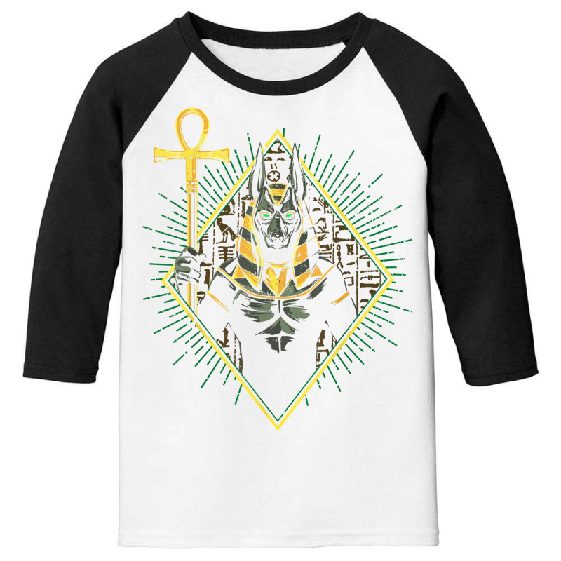 Anubis Egyptian God Ancient Egypt Egyptian Mythology T Shirt Youth 3/4 Sleeve by lavenakf44f | Artistshot