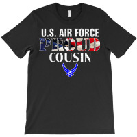 Us Proud Air Force Cousin With American Flag Veteran T-shirt | Artistshot