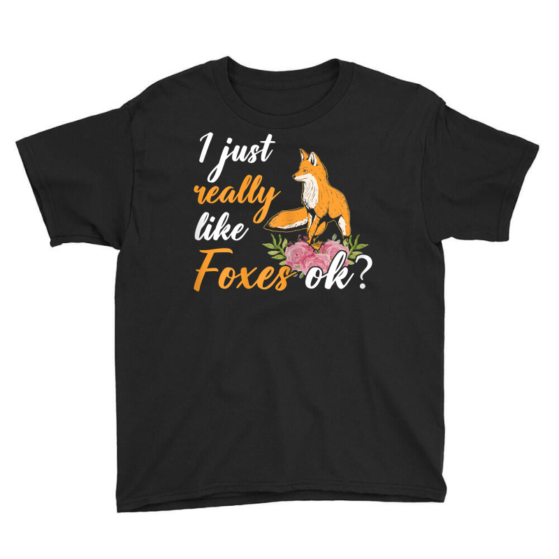 Animal Fox Cute Kids I Just Really Like Foxes Ok T Shirt Youth Tee by alicakarste3vs | Artistshot