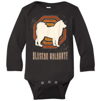 Alaskan Malamute Vintage Retro Classic Dog Love T Shirt Long Sleeve Baby Bodysuit | Artistshot