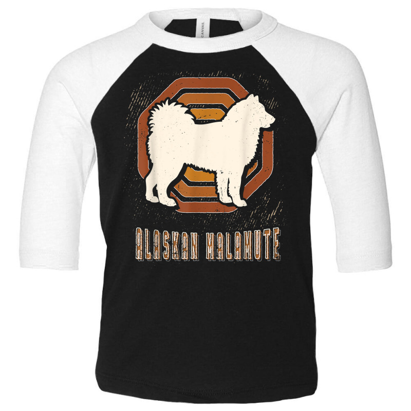 Alaskan Malamute Vintage Retro Classic Dog Love T Shirt Toddler 3/4 Sleeve Tee | Artistshot