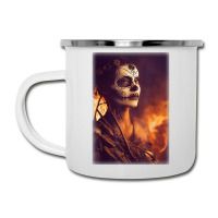 Beautiful Woman Warrior After A Battle With Skeletons T Shirt Camper Cup | Artistshot