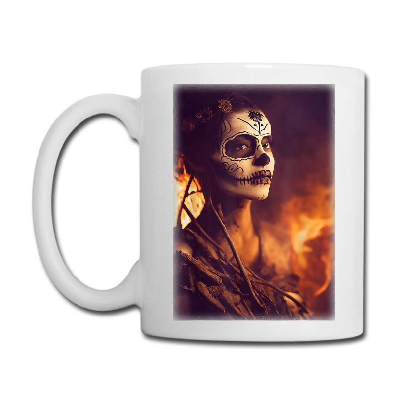 Beautiful Woman Warrior After A Battle With Skeletons T Shirt Coffee Mug | Artistshot