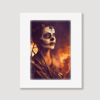 Beautiful Woman Warrior After A Battle With Skeletons T Shirt Portrait Canvas Print | Artistshot