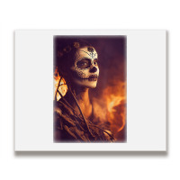 Beautiful Woman Warrior After A Battle With Skeletons T Shirt Metal Print Horizontal | Artistshot