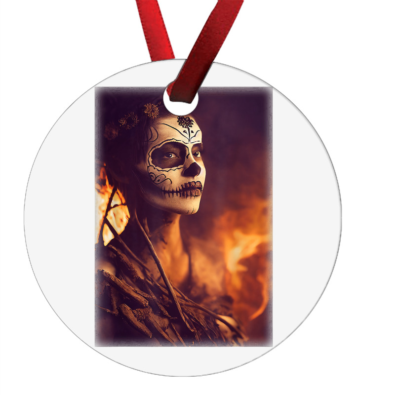 Beautiful Woman Warrior After A Battle With Skeletons T Shirt Ornament | Artistshot