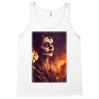 Beautiful Woman Warrior After A Battle With Skeletons T Shirt Tank Top | Artistshot