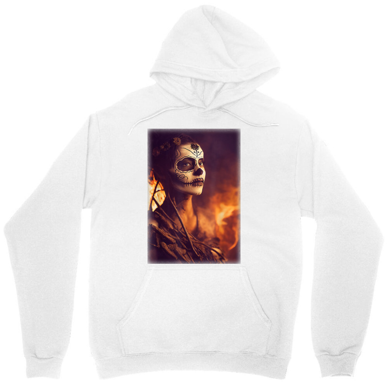 Beautiful Woman Warrior After A Battle With Skeletons T Shirt Unisex Hoodie | Artistshot