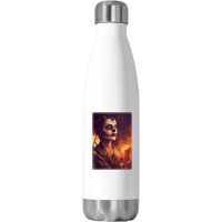 Beautiful Woman Warrior After A Battle With Skeletons T Shirt Stainless Steel Water Bottle | Artistshot