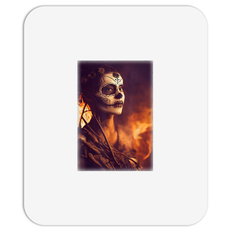 Beautiful Woman Warrior After A Battle With Skeletons T Shirt Mousepad | Artistshot