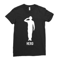 Veteran Hero Salute The Soldier Memorial Day Ladies Fitted T-shirt | Artistshot