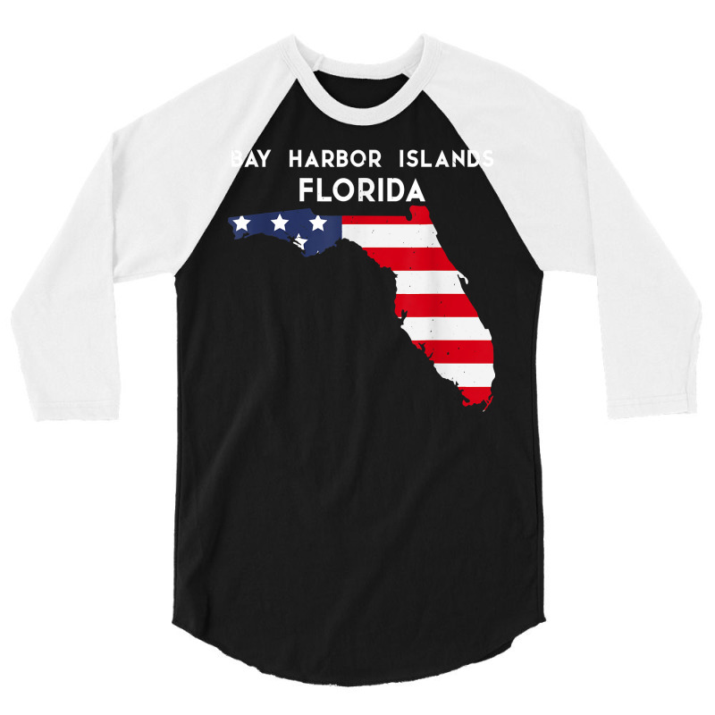 Bay Harbor Islands Florida Usa State America Travel Floridia T Shirt 3/4 Sleeve Shirt by meritzjla | Artistshot