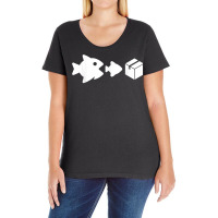 Big Fish Little Fish Cardboard Box Raver Clubbing Dj Music T Shirt Ladies Curvy T-shirt | Artistshot