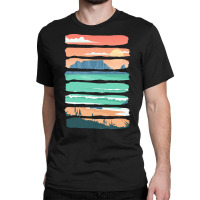 Beach Sunset T  Shirt Summer Sunset Beach Vacation Rocky Cliffs Ocean Classic T-shirt | Artistshot