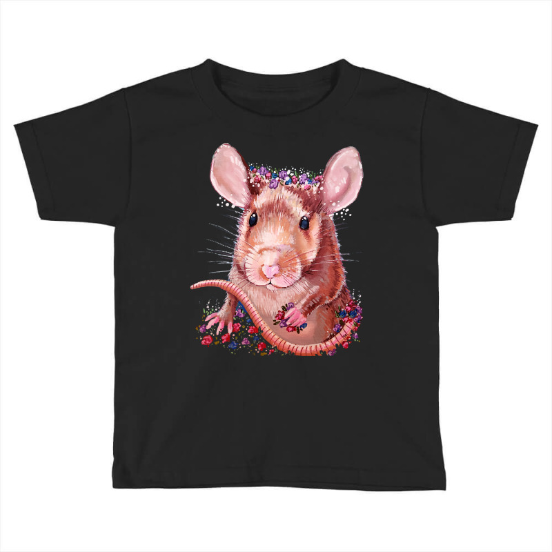 Flower Crown Rat Toddler T-shirt by Jankonen637 | Artistshot