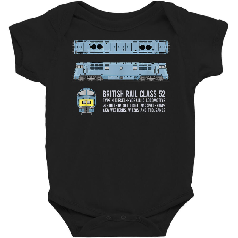 British Rail Class 52 Western Locomotive Diagram T Shirt Baby Bodysuit | Artistshot