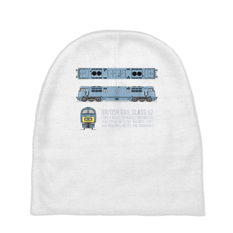 British Rail Class 52 Western Locomotive Diagram T Shirt Baby Beanies | Artistshot