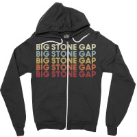 Big Stone Gap Virginia Big Stone Gap Va Retro Vintage Text Pullover Ho Zipper Hoodie | Artistshot