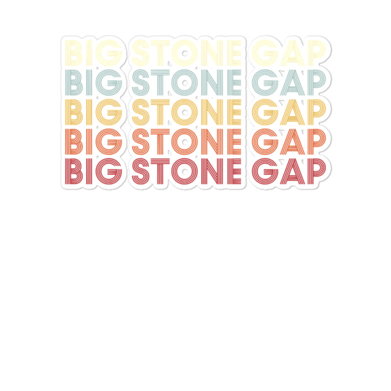 Big Stone Gap Virginia Big Stone Gap Va Retro Vintage Text Pullover Ho Sticker | Artistshot