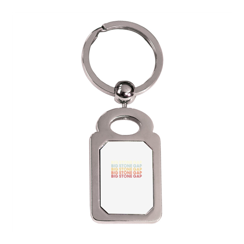 Big Stone Gap Virginia Big Stone Gap Va Retro Vintage Text Pullover Ho Silver Rectangle Keychain | Artistshot