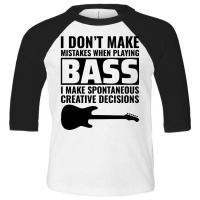 Bass Guitar Player Music Musician Bassist Funny Toddler 3/4 Sleeve Tee | Artistshot