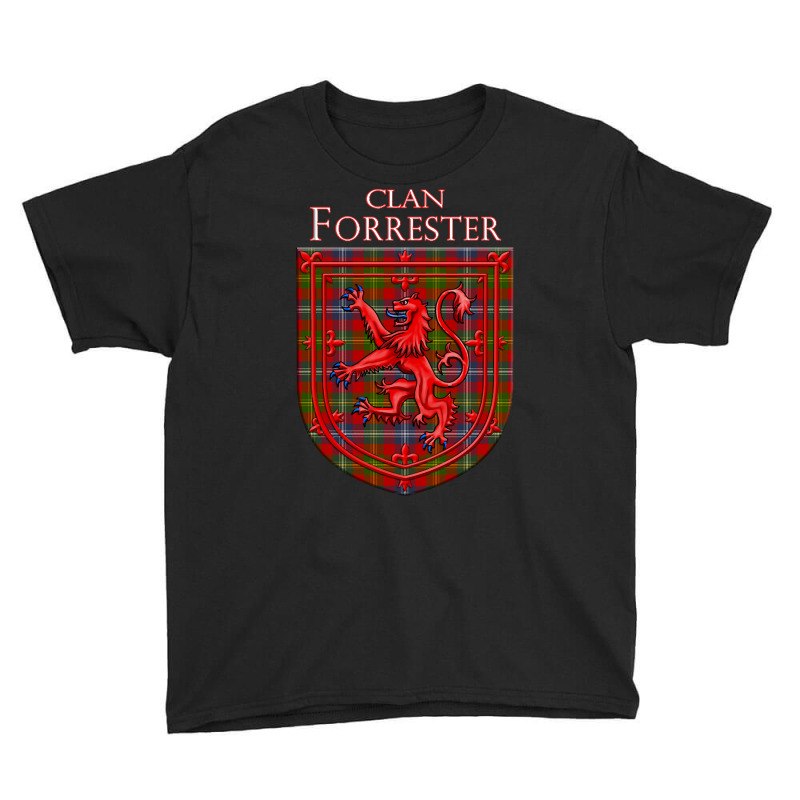 Forrester Tartan Scottish Plaid Lion Rampant Youth Tee by Jerhogen528 | Artistshot