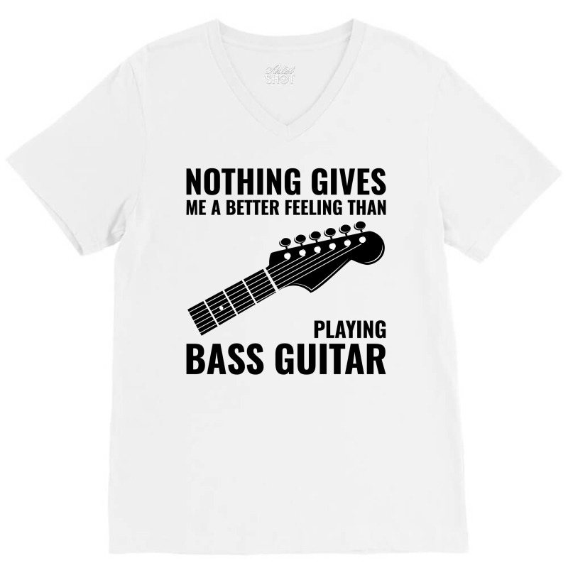 Bass Guitar Player Music Musician Bassist Funny V-Neck Tee by Tasteful Tees | Artistshot