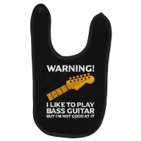 Bass Guitar Player Music Musician Bassist Funny Baby Bibs | Artistshot