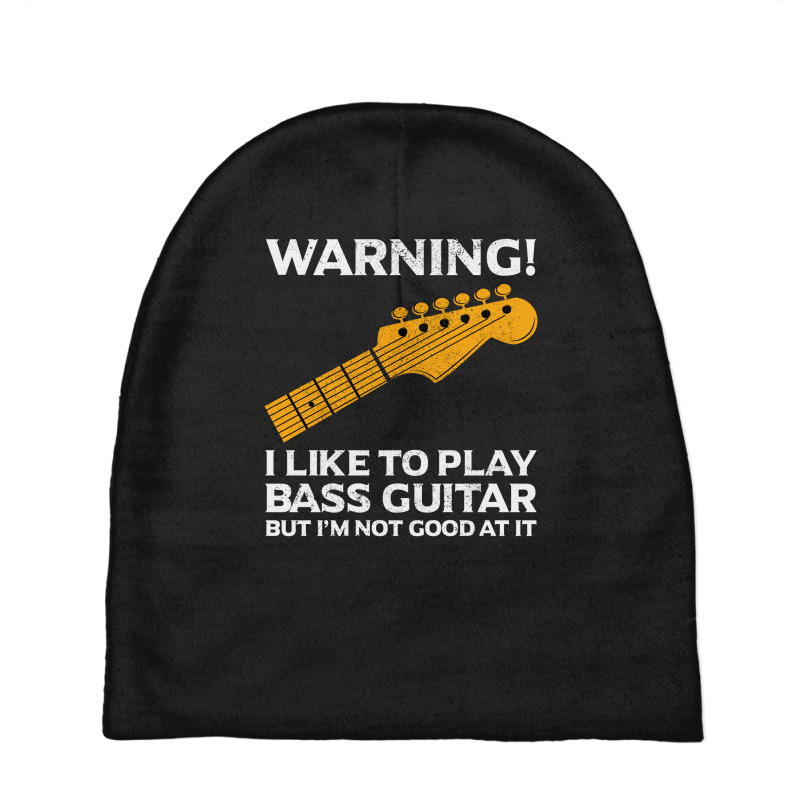 Bass Guitar Player Music Musician Bassist Funny Baby Beanies by Tasteful Tees | Artistshot