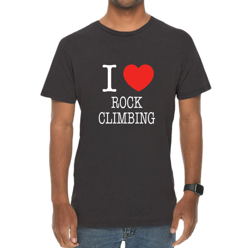 I Heart Rock Climbing Vintage T-shirt | Artistshot