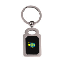 Angelfish Silver Rectangle Keychain | Artistshot