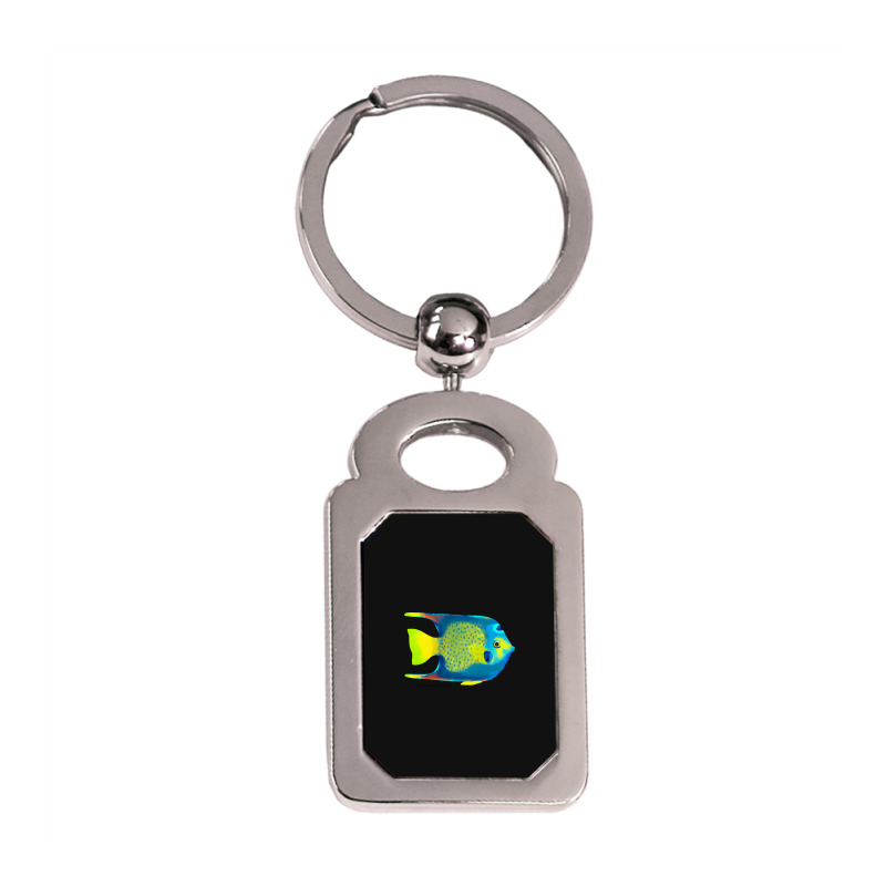 Angelfish Silver Rectangle Keychain | Artistshot