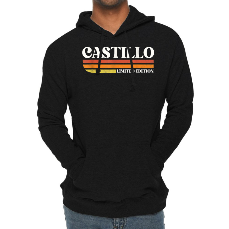 Castillo Surname Funny Reunion Retro Vintage 70s 80s Birthda T Shirt Lightweight Hoodie | Artistshot