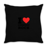 I Love Country Rock Throw Pillow | Artistshot