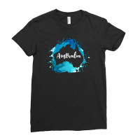 Australia Watercolor Map For Dark Ladies Fitted T-shirt | Artistshot