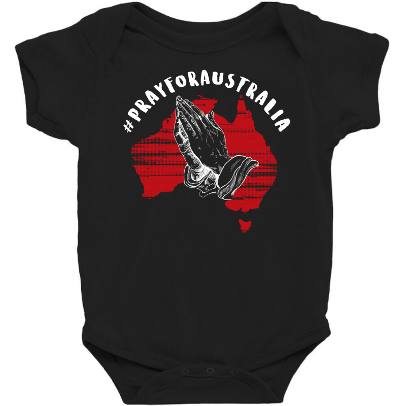 Pray For Australia Map For Dark Baby Bodysuit | Artistshot