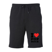 I Love Pop Rock Fleece Short | Artistshot