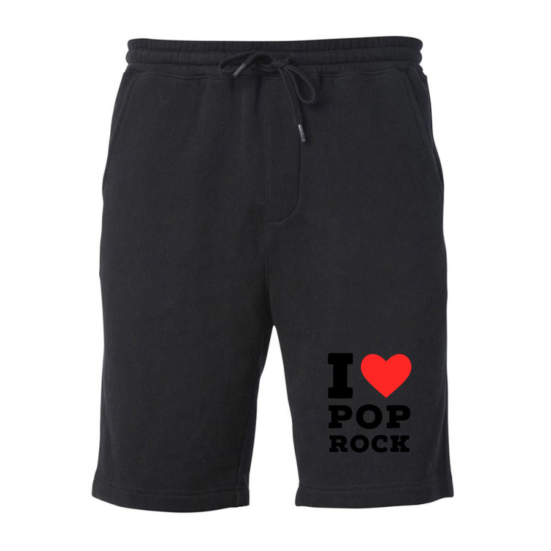 I Love Pop Rock Fleece Short | Artistshot