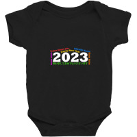 Happy New Year 2023 In Multi Languages Colorful Design Baby Bodysuit | Artistshot