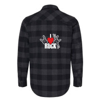 I Love Rock Drummer Rock Music Flannel Shirt | Artistshot