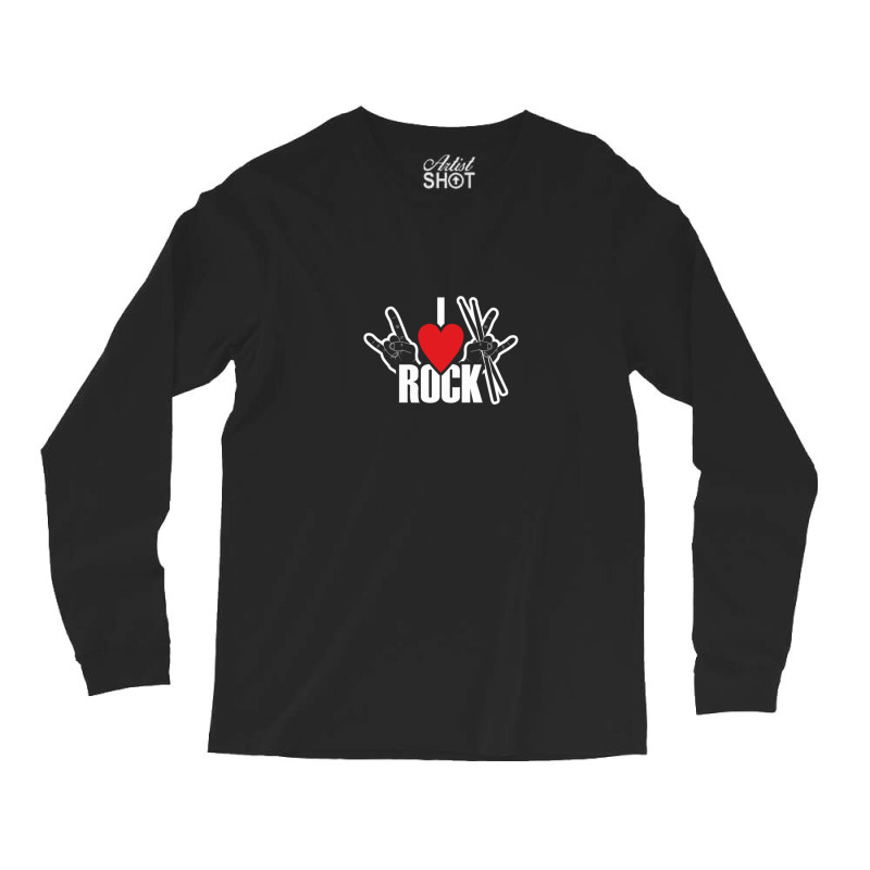 I Love Rock Drummer Rock Music Long Sleeve Shirts | Artistshot