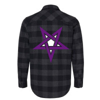 Reverse Purple Pentagram Satanic Satanism Flannel Shirt | Artistshot