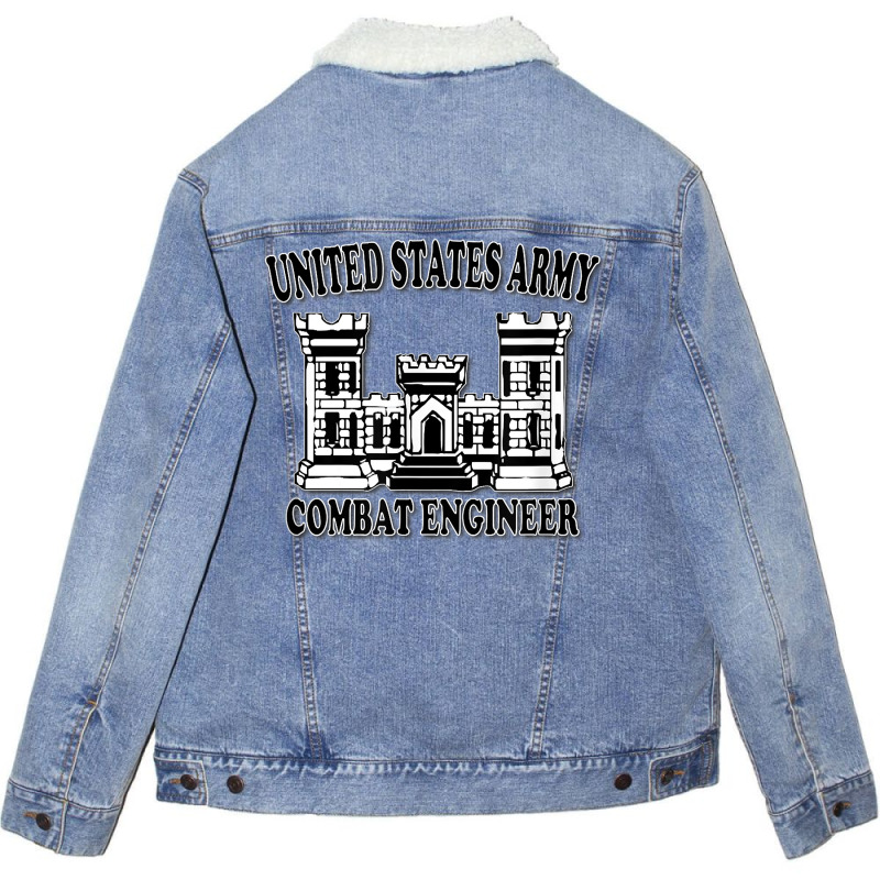 Combat Engineer T Shirt Unisex Sherpa-Lined Denim Jacket by meritzjla | Artistshot