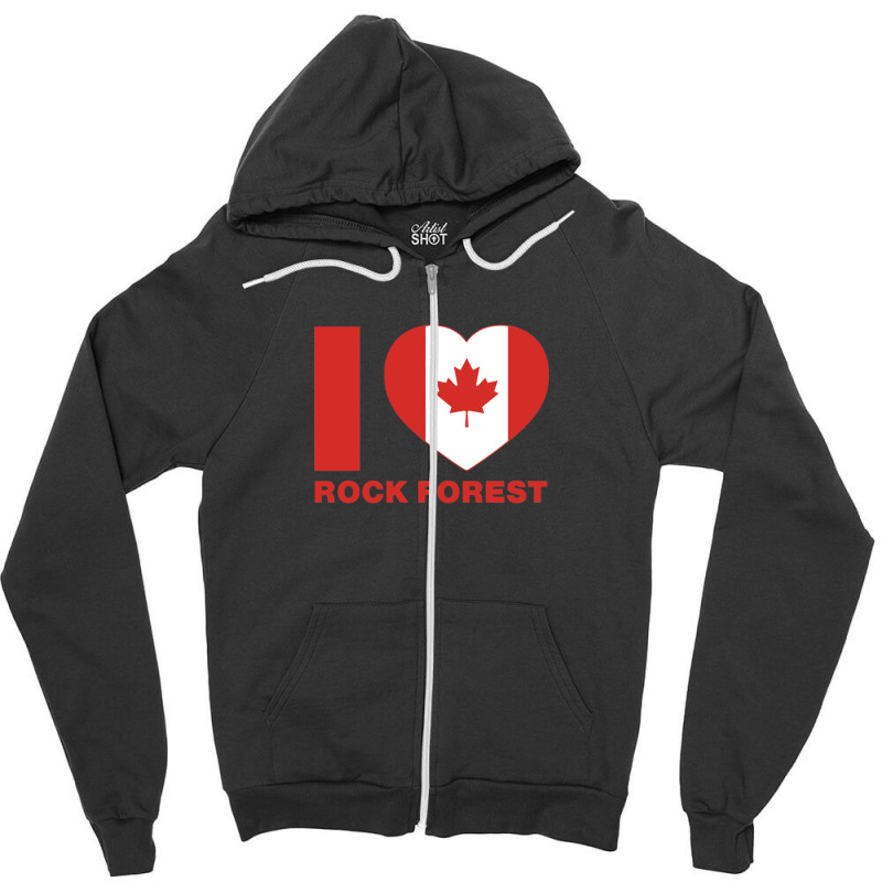 I Love Rock Forest1 Zipper Hoodie | Artistshot