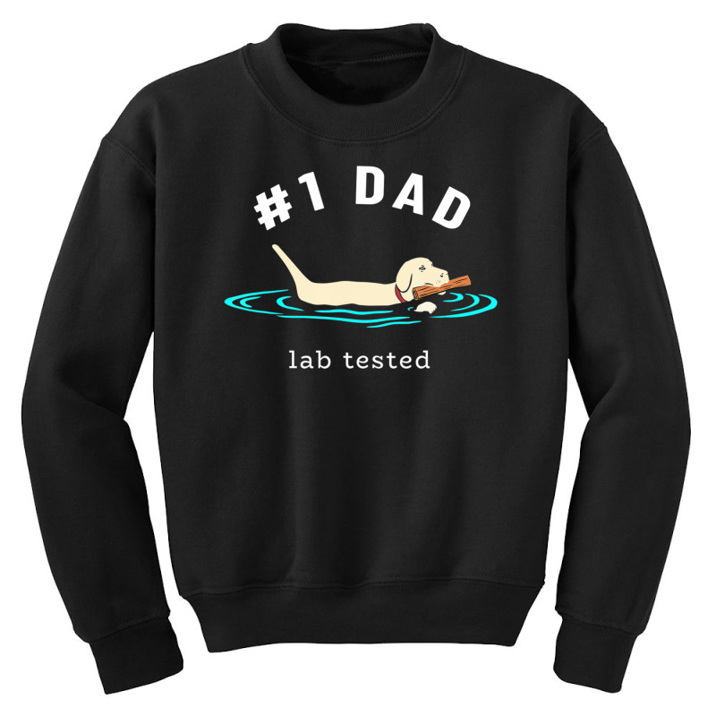 Mens Lab Dad Yellow Labrador Retriever %231 Dad Lab Tested Youth Sweatshirt by Min09 | Artistshot